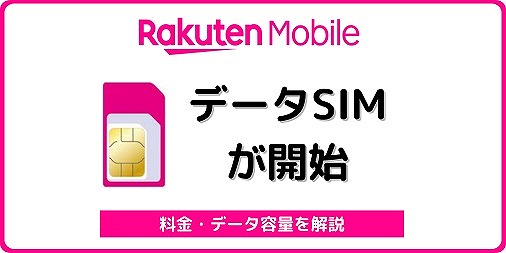 楽天モバイル データSIM データ専用SIM